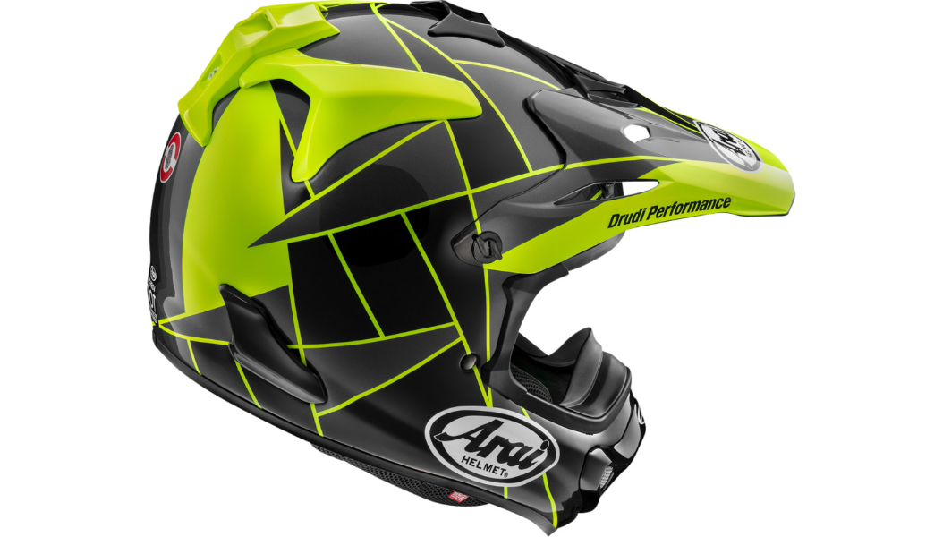 Arai VX-Pro4 Offroad Helmet - Fragment Yellow - Image 2